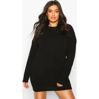 Sweaterjurk vrouwen Plus Crew Neck sweater Dress