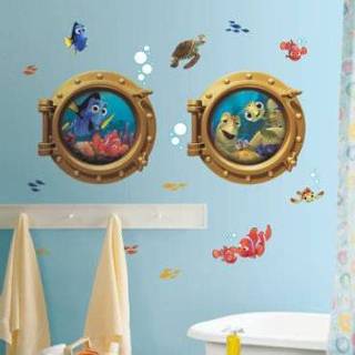 👉 Patrijspoort meisjes kleurrijk RoomMates Disney - Het vinden van Nemo patrijspoorten 34878826981