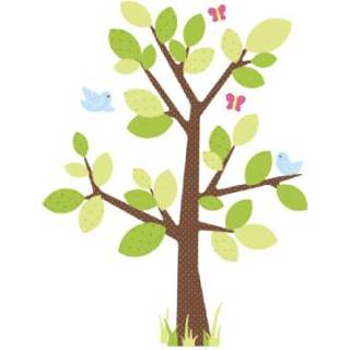 👉 Muursticker kleurrijk kinderen RoomMates - Kinderlijke boom 34878467238