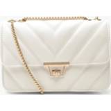 👉 Wit PU One Size vrouwen Chevron Cross Body Bag, White