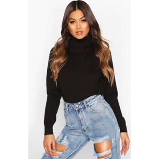 👉 Roll Neck Knitted sweater, Black