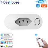 Afstandsbediening BR WiFi Smart Plug Outlet Wireless Power Socket Life/Tuya App Remote Control Work with Alexa Google Home No Hub Required