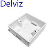 👉 Delviz External Mounting Box for 86*86mm Standard Wall Switch Plastic Materials BOX Wall Socket Cassette Outer wall junction box