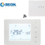 👉 Thermostaat Beok Wireless Thermostat Touch Screen Programmable Temperature Controller for Room Heating with Gas Boiler and Actuator