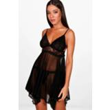 👉 Babydoll zwart m l vrouwen s baby's Lace & Mesh