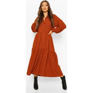 👉 Shirt vrouwen rust Oversized Tiered Maxi Dress,