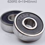 👉 Bearing rubber steel 626RS 6*19*6mm 10pieces free shipping ABEC-5 bearings 10pcs Sealed Mini 626 chrome deep groove