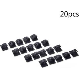 👉 Bureau mannen zwart 20 stks/partij Management Muur Cord Klemmen Black Adhesive Car Cable Clips Kabelhaspel Drop Wire Tie Fixer Houder Organizer 8719896061744