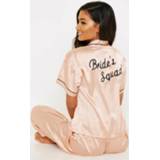 👉 Rose goud vrouwen Gold Brides Squad Embroidered PJs