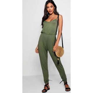 Jumpsuit vrouwen kaki Basic Cami Jumpsuit, Khaki