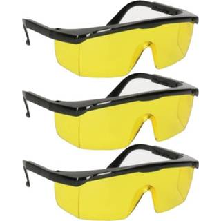 👉 Veiligheidsbril gele volwassenen 3x / vuurwerkbril glazen