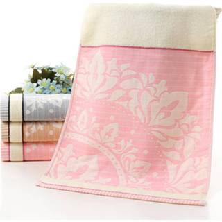 Handdoek beige katoen Elegante varieert kleuren Puur Gezicht Handdoeken met Jacquard Weave 32 Strengen Ontwerp 3 - 8719899170788