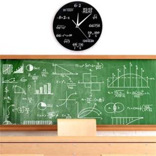 👉 Techniek Aantallen Math Wandklok Wiskundige Vergelijking Decoratieve Klok Pop Quiz Wall Art ScienceVoor Math Geeks En Leraren - 12 Inch