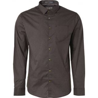 👉 Shirt m|l|xl|xxl|xxxl| XL XXL m XXXL men e mouw bruin Shirt, l/sl, allover printed fancy, brick 8718893972275