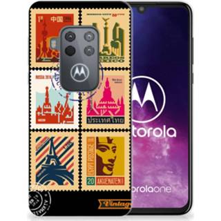 👉 Postzegel siliconen Motorola One Zoom Back Cover Postzegels 8720091013315