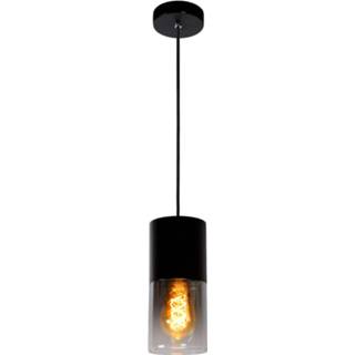 👉 Hanglamp zwart Lucide ZINO E27/60W Mat / smoke glass 5411212740885