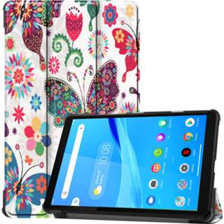 👉 Active Lenovo Tab M8 hoes - Tri-Fold Book Case Vlinders 8719793070429