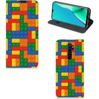 👉 Houten blok OPPO A5 (2020) | A9 Hoesje met Magneet Blokken 8720091195875