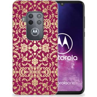 👉 Siliconen hoesje roze Motorola One Zoom Barok Pink 8720091206175