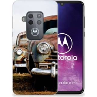 👉 Siliconen hoesje Motorola One Zoom met foto Vintage Auto 8720091735637