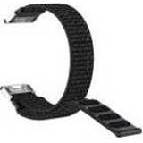 👉 Nylon armbandje klittenband regular zwart casual Just in Case met Klittenbandsluiting Garmin Fenix 6X / Pro - 8720007731074