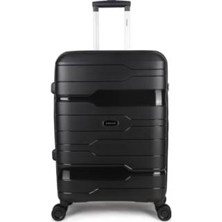 👉 Trolley zwart polypropyleen medium TSA slot One-City Decent 67 Black 8717524856748