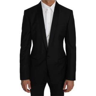 👉 Blazer m male zwart Wool Silk Jacket