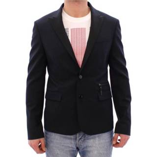 👉 Blazer blauw m male Blue wool two button