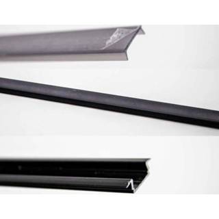 👉 Zwart aluminium Afdekking C1 donkere 50% lichtdoorlatend 200cm voor LED profiel prijs p/m