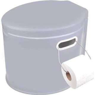 👉 Draagbaar toilet kunststof grijs ProPlus 7 liter 8718546659676