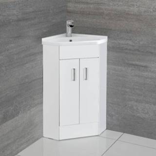 👉 Toiletmeubel keramische Hoekmodel - Wasbak (H)80cm x (B)55,5cm (D)39,5cm