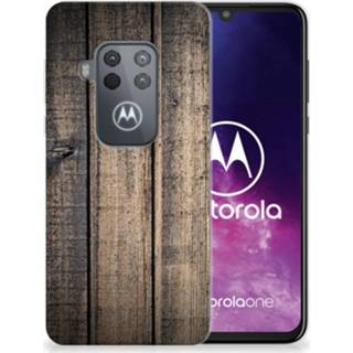 👉 Bumper hoesje Motorola One Zoom Steigerhout 8720091626270