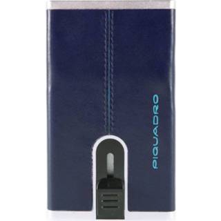 👉 Leer Blue Square blauw Night Piquadro Creditcard Case With Sliding System 8024671509619