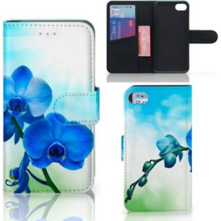 👉 Orch idee blauw Apple iPhone 7 | 8 Hoesje Orchidee 8718894646489