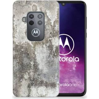 👉 Siliconen hoesje Motorola One Zoom TPU Beton Print 8720091652583