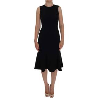 👉 Dress vrouwen zwart Wool Stretch Shift 8056305932982