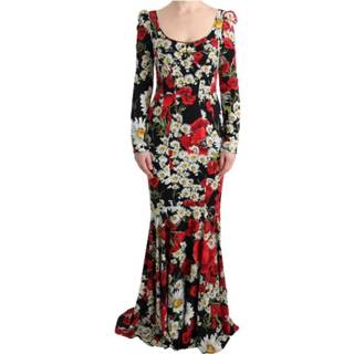 👉 Dress s vrouwen zwart Silk Floral Stretch 8058696766047