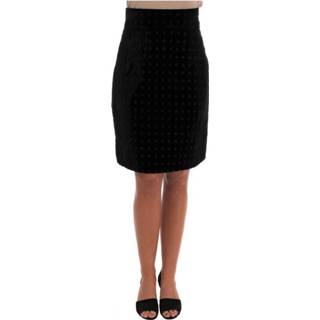 👉 Pencil l vrouwen groen Baroque Velvet Skirt