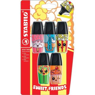 👉 Markeerstift Stabilo Boss Original mini markeerstift, Sweet Friends, blister van 5 stuks 4006381543194