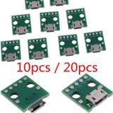 F-connector 10Pcs / 20pcs Mini Micro USB To DIP Adapter 5Pins Female Connectors PCB Converter Boards Hot Sale