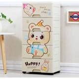 👉 Cartoon Children's Wardrobe Drawer Receipt Cabinet Storage Box Plastic Baby Wardrobe Baby Cartoon Underwear Plastic Wardrobe