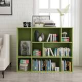 👉 Bearing small Easy bookcase bookshelf five lattice grid ark combination to receive wooden cabinet store content