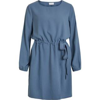 👉 Mini jurk vrouwen blauw Strikkoord in de taille