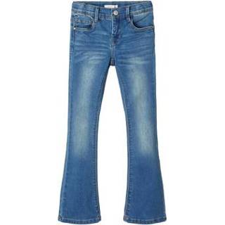 👉 Bootcut jeans blauw vrouwen Dehnbare