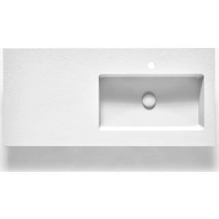 👉 Wastafel active Ben Avira A1 Akron, Kom Rechts 120,3x45x1,3 cm Blanco 8714175952331