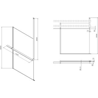 👉 Planchet chroom aluminium active Ben Delphi Profiel met en Plafondsteun Links Mat 8013232131154