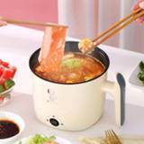 👉 Noodles 220V Multifunctional Electric Cooker Heating Pan Cooking Pot Machine Hotpot Rice Eggs Soup double Steamer