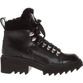👉 Leather vrouwen zwart 'Bella' ankle boots