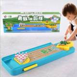 👉 Mini desktop Indoor Bowling Game Finger Catapult Frog Table Launch Pad Launcher Toy