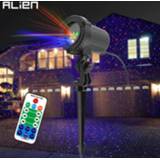 👉 ALIEN Remote RGB Moving Static Star Christmas Laser Light Projector Garden Outdoor Waterproof Xmas Tree Decorative Shower Lights